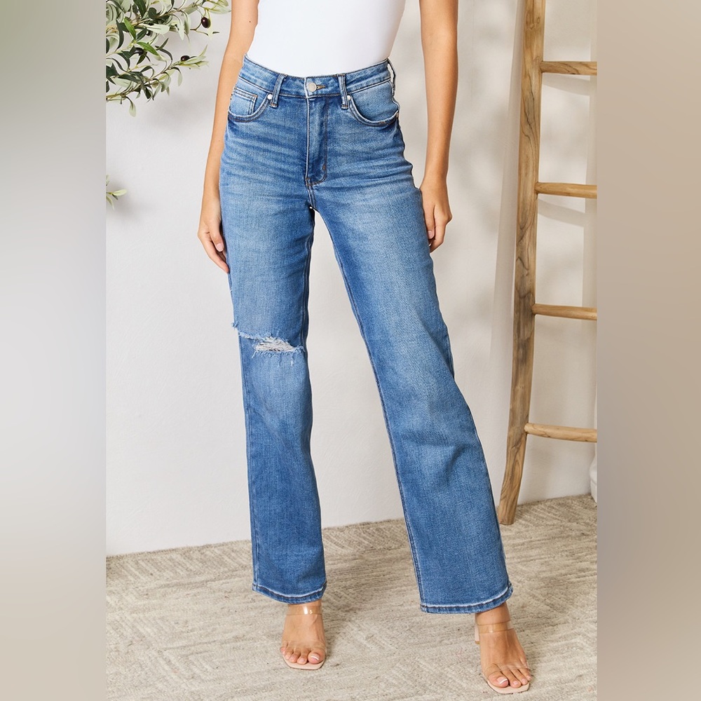Judy Blue Full Size High Waist Distressed Jeans